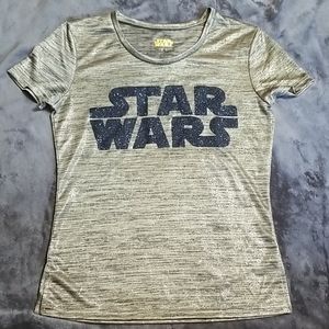 DISNEY PARKS STAR WARS GOLD METALLIC SHIRT TOP